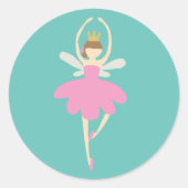 Fairy Nutcracker Weihnachtssticker Runder Aufkleber (Vorderseite)