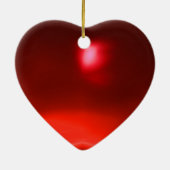 FAIRY OF THE BLUME Vibrant Red Ruby Heart Keramik Ornament (Hinten)