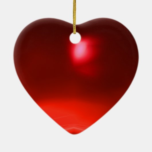 FAIRY OF THE BLUME Vibrant Red Ruby Heart Keramik Ornament (Hinten)