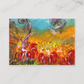 FAIRY OF THE RED BLUME Blue Green Blues Sparkle Visitenkarte (Rückseite)