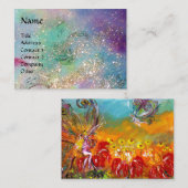 FAIRY OF THE RED BLUME Blue Green Blues Sparkle Visitenkarte (Vorne/Hinten)