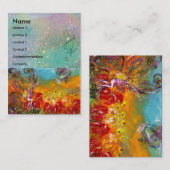 FAIRY OF THE RED BLUME Blue Green Blues Sparkle Visitenkarte (Vorne/Hinten)