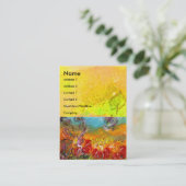 FAIRY OF THE RED BLUME Fantasy Yellow Visitenkarte (Stehend Vorderseite)