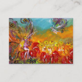 FAIRY OF THE RED BLUME Fantasy Yellow Visitenkarte (Rückseite)