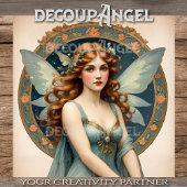 Fairy of the Silent Garden Decoupage Seidenpapier
