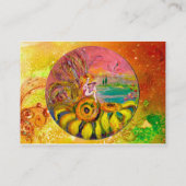 FAIRY OF THE SUNFLOWERS Gelb rosa schwarz Visitenkarte (Rückseite)