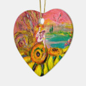 FAIRY OF THE SUNFLOWERS VIBRANT GREEN EMERALD KERAMIKORNAMENT (Links)