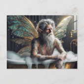 Fairy Old Man nimmt eine Blase Bad Postkarte (Vorderseite)