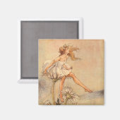 Fairy on a Daisy - Magnet (Vorderseite/Rückseite)