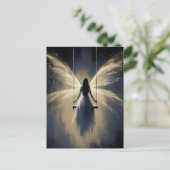 Fairy on a Swing at Night Postkarte (Stehend Vorderseite)