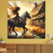 Fairy on Horseback Leinwanddruck (Insitu (Wohnzimmer))