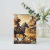 Fairy on Horseback Postkarte (Stehend Vorderseite)