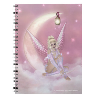 Fairy on Moon Notebook Notizblock