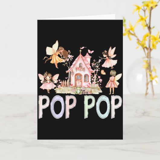 Fairy P P Magical Floral Birthday Girl Fairytale  Karte (Gelbe Blume)