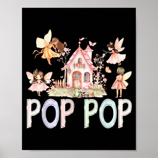 Fairy P P Magical Floral Birthday Girl Fairytale Poster (Vorne)