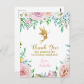 Fairy Party danke Ihnen Postkarten (Vorne/Hinten)