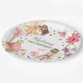 Fairy Party Enchanted Forest Garden Fairy Birthday Pappteller (Schrägansicht)