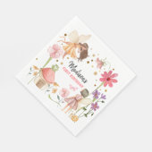 Fairy Party Enchanted Forest Garden Fairy Birthday Serviette (Ecke)