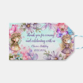 Fairy Party Garden Fairy Birthday Gift Tag Geschenkanhänger