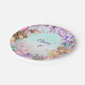 Fairy Party Garden Fairy Birthday Pappteller (Schrägansicht)