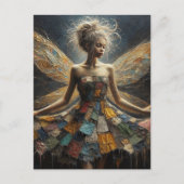 Fairy Patchwork Dress Postkarte (Vorderseite)