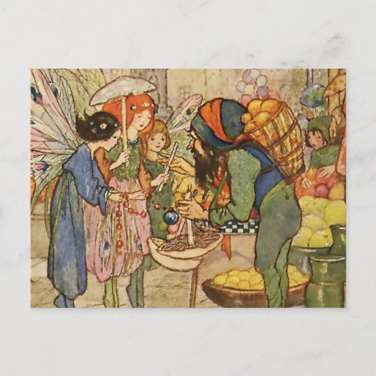 "Fairy Pedlars" von Florence Harrison Postkarte (Vorderseite)