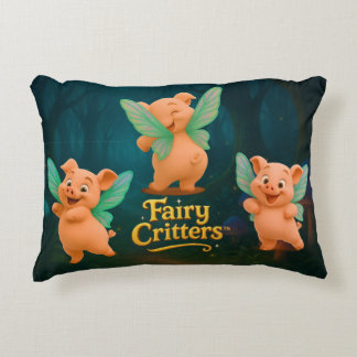 Fairy Piglet Trio Accent Pillow Dekokissen