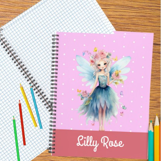 Fairy Pink Write Zeichn Story Personalisiert Noteb Notizblock