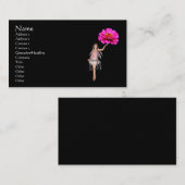 Fairy Pink Zinnia Blume Fantasy Business Card Visitenkarte (Vorne/Hinten)