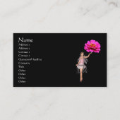 Fairy Pink Zinnia Blume Fantasy Business Card Visitenkarte (Vorderseite)