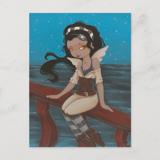 Fairy Pirate Sea Post Card Postkarte (Vorderseite)