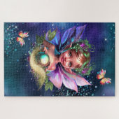Fairy pixie enchanted birthday party theme puzzle (Horizontal)
