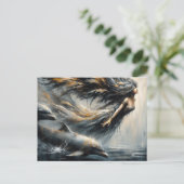 Fairy Playing mit Delphinen Postkarte (Stehend Vorderseite)