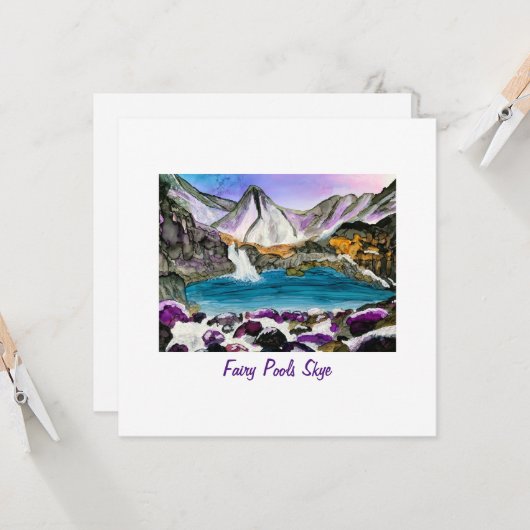 Fairy Pools Skye Scotland Karte (Vorderseite/Rückseite Beispiel)