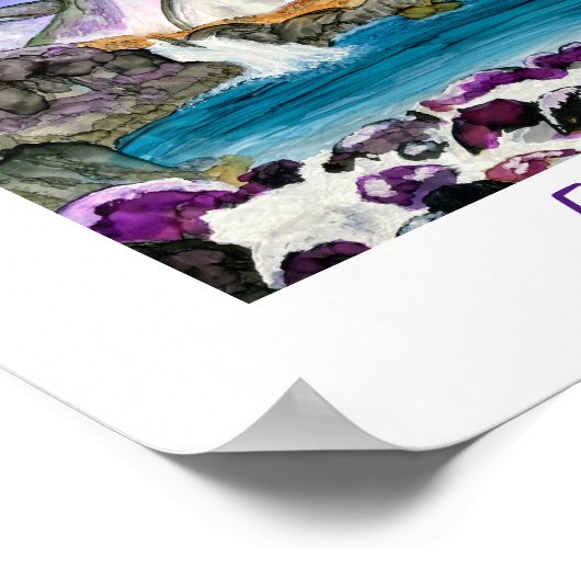 Fairy Pools Skye Scotland Poster (Ecke)