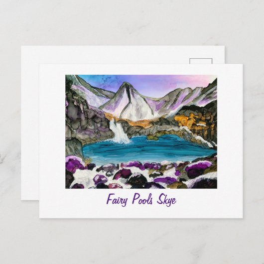 Fairy Pools Skye Scotland Postkarte (Vorne/Hinten)
