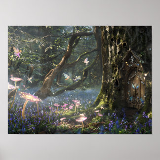 Fairy Poster mit Fairy Door