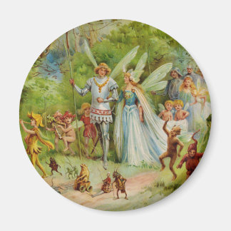 Fairy Prince und Thumbelina im Zauberwald Magnet