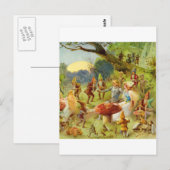 Fairy Prince und Thumbelina im Zauberwald Postkarte (Vorne/Hinten)