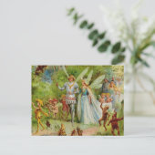 Fairy Prince und Thumbelina im Zauberwald Postkarte (Stehend Vorderseite)