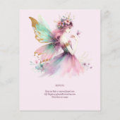 Fairy Princess 1. Geburtstag oder EDIT AGE Aquamar (Rückseite)