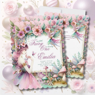 Fairy Princess 1. Geburtstag oder EDIT AGE Aquamar Einladung