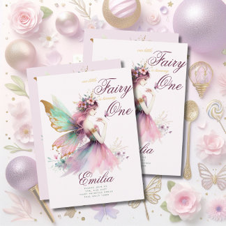 Fairy Princess 1. Geburtstag oder EDIT AGE Aquamar Einladung