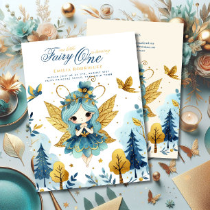 Fairy Princess 1. Geburtstag oder EDIT AGE Aquamar Einladung