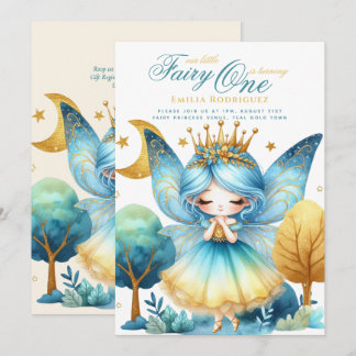 Fairy Princess 1. Geburtstag oder EDIT AGE Aquamar Einladung
