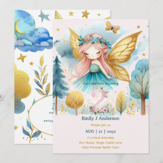 Fairy Princess 2. Geburtstag 2. Einladung