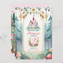 Fairy Princess 2. Geburtstagsmesse Mairytale Fairy Einladung