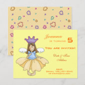 Fairy Princess Birthday Einladung (Vorne/Hinten)