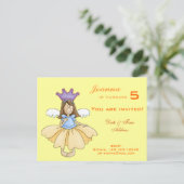 Fairy Princess Birthday Einladung (Stehend Vorderseite)