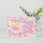 Fairy Princess Birthday Party Einladung (Stehend Vorderseite)
